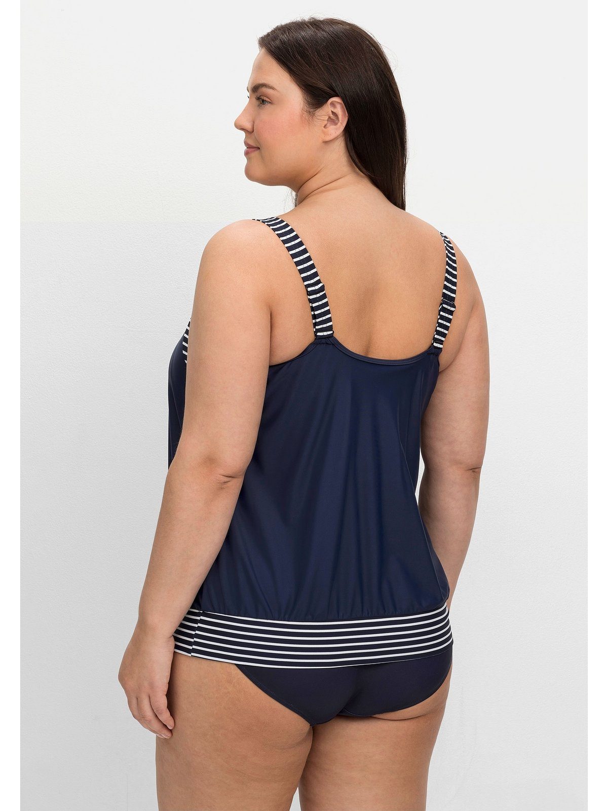 Sheego Tankini-Top Große Größen, in Oversized-Form mit Streifendetails