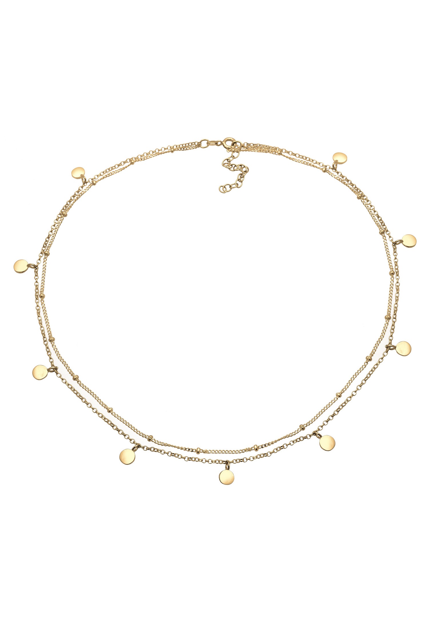 Collana girocollo da donna Elli con placca effetto pannolino in argento sterling 925