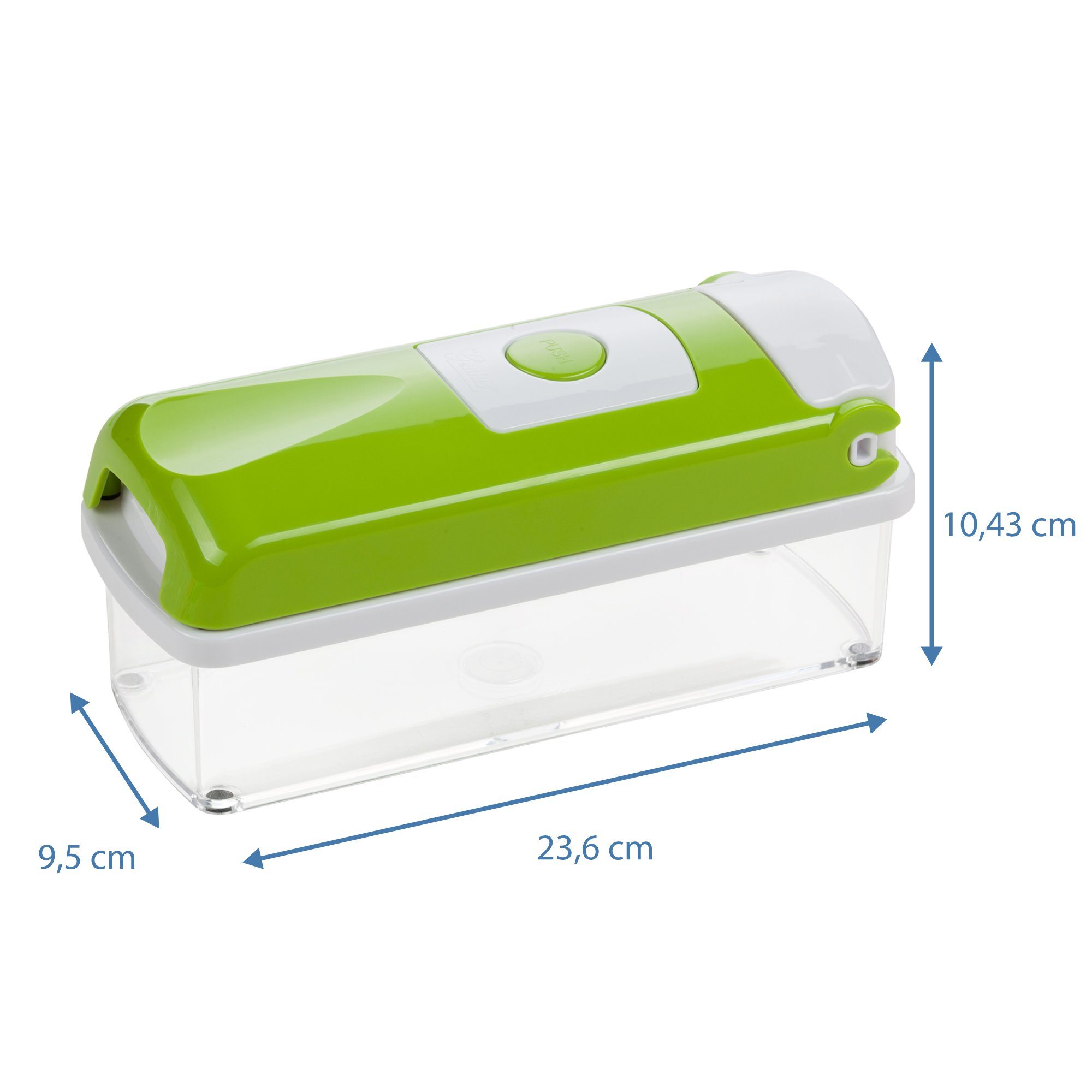 Genius Gemüseschneider Nicer Dicer Smart 14tlg. Gemüsehobel Würfelschneider, 3 Auffangbehälter mit 800 ml Fassungsvolumen Madoline Salatschneider