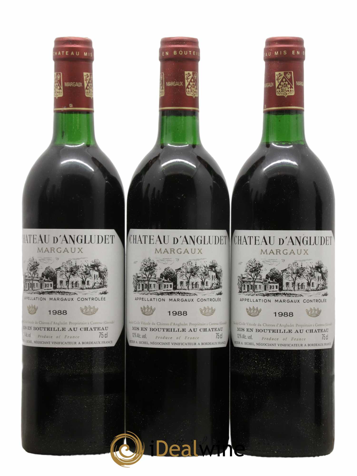 Château d'Angludet Cru Bourgeois  1988 - Lot de 12 Bouteilles