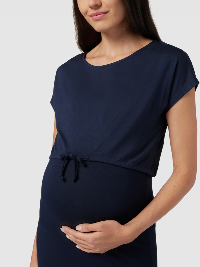 Umstands-Kleid in Layering-Optik in marineblau