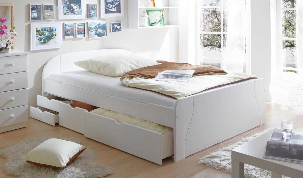 Ticaa Doppelbett mit Schubkästen 