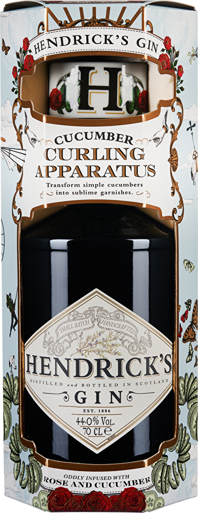 Hendrick's Gin inkl. Cucumber Curler 0,7 Liter im Geschenkkarton