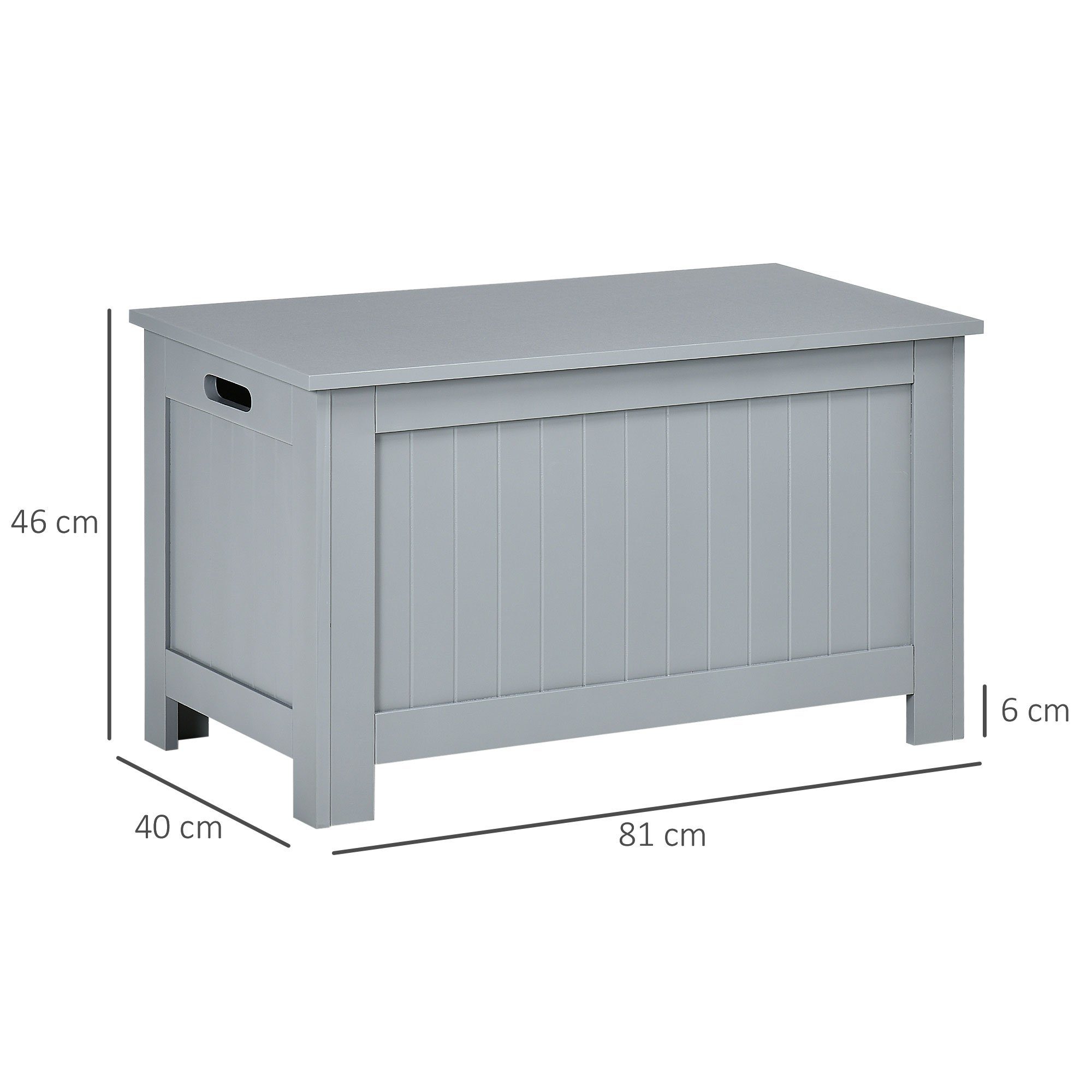 HOMCOM Truhe (Set, 1 St., Aufbewahrungsbox), Auflagenbox mit Griff, Gerätetruhe mit Deckel
