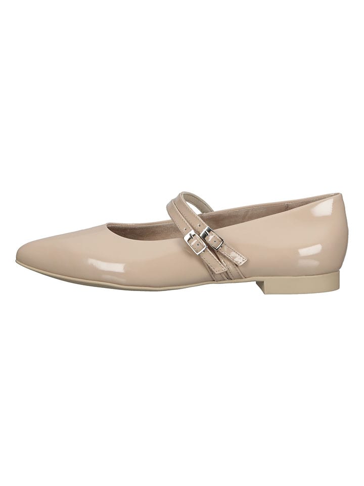 Paul Green Leder-Spangenballerinas in Beige günstig kaufen