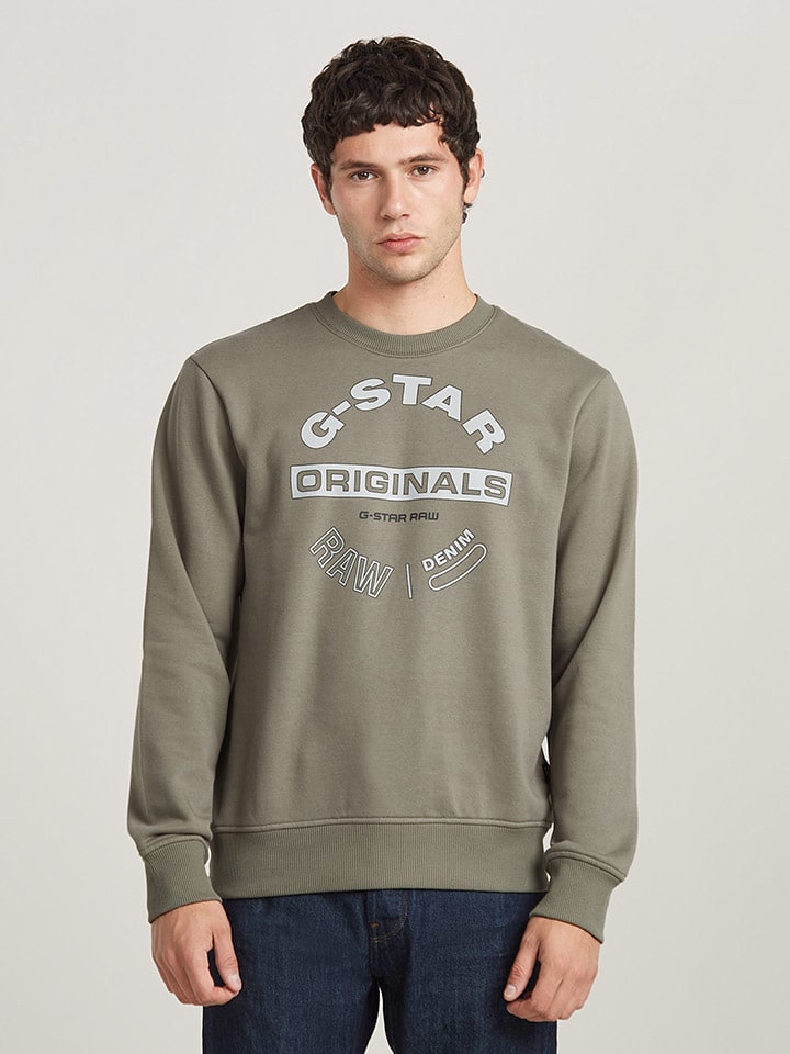 G-Star Sweatshirt in Khaki günstig kaufen