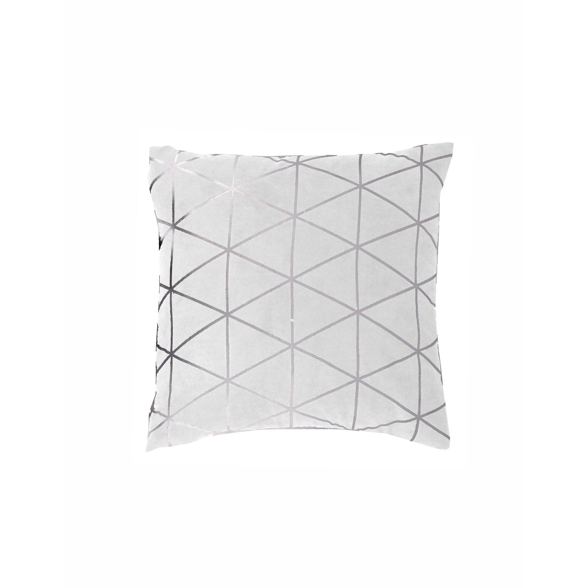 Coussin imprimé graphique métallisé