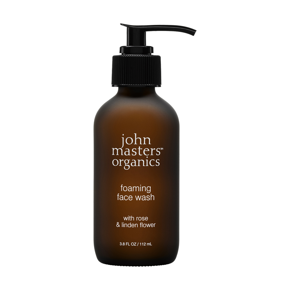 john masters organics Nettoyant moussant à la rose et au tilleul Mousse nettoyante
