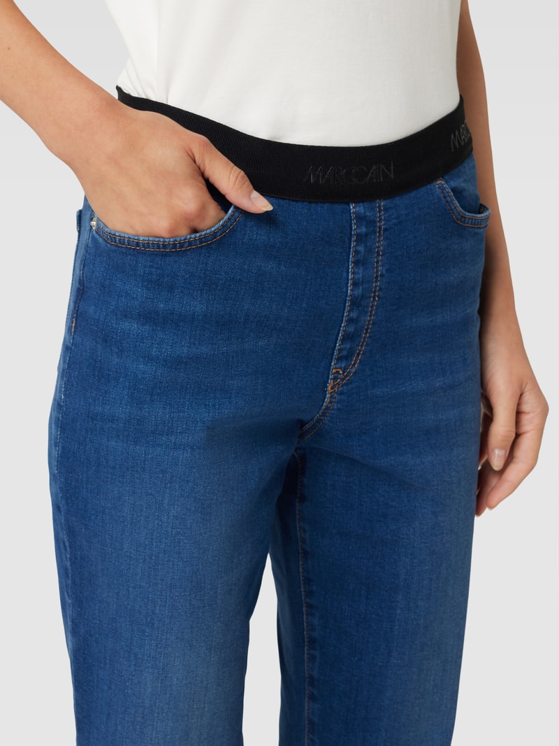 Jeans mit elastischem Bund Modell 'SIENA' in blau