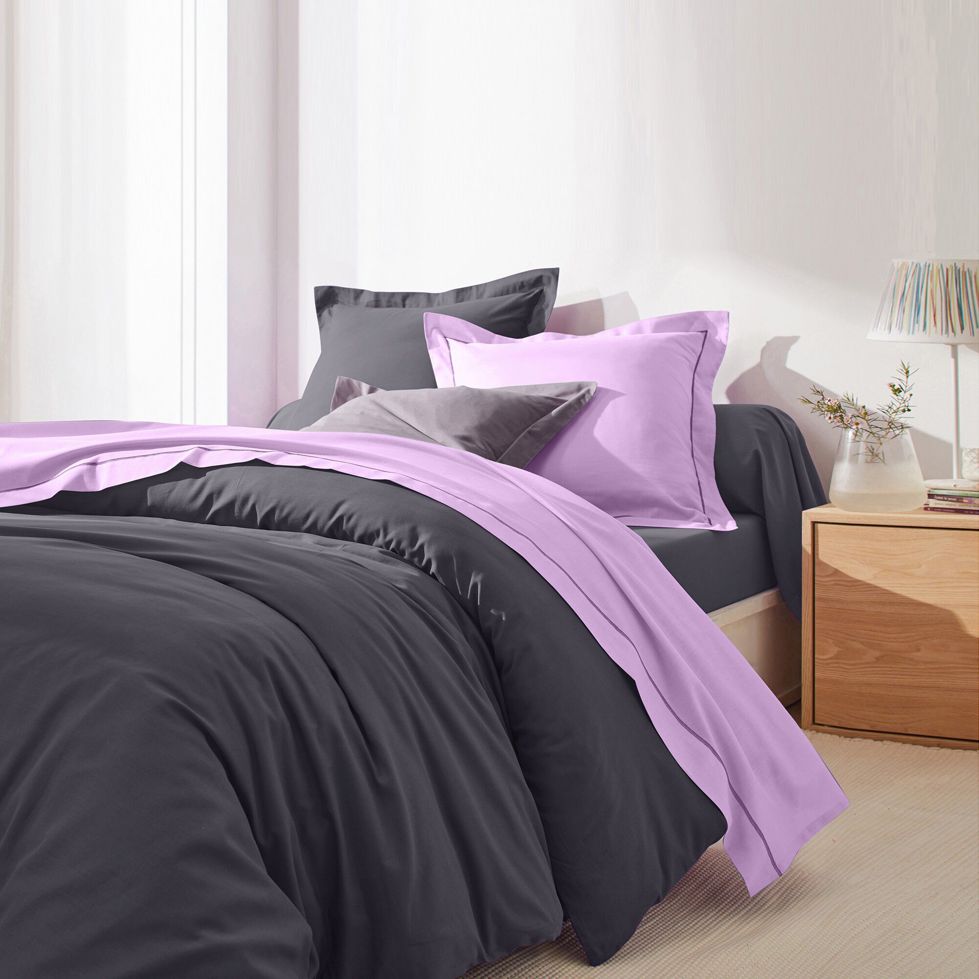 Linge de lit uni coton