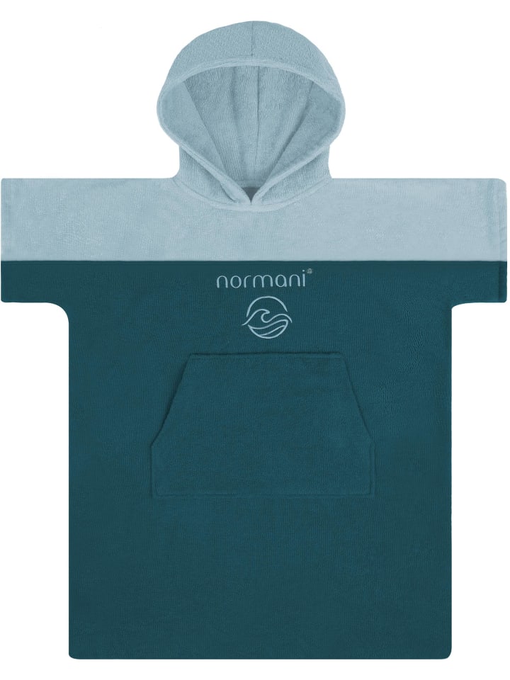 normani Kinder Badeponcho Puwai in Petrol günstig kaufen