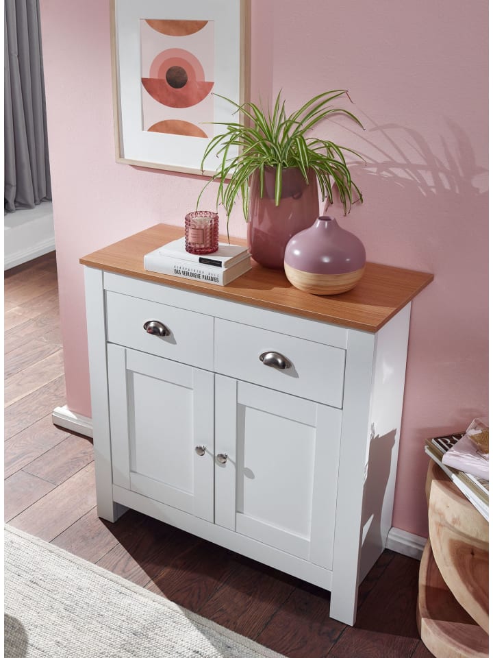 KADIMA DESIGN Sideboard mit 2 Schubladen 79x81x34,5 cm Kommode / Eiche Modern, günstig kaufen onesize