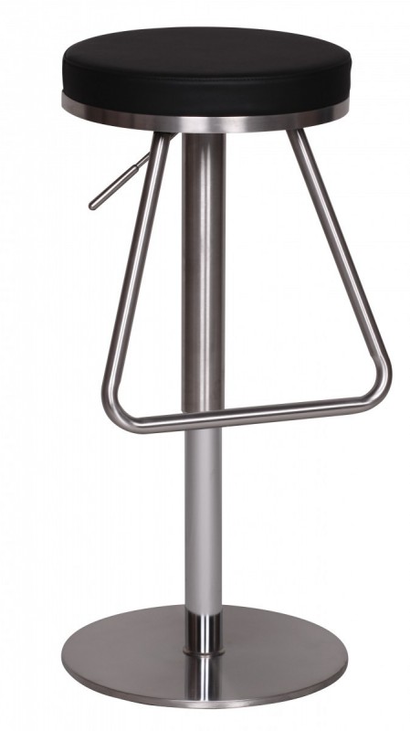 Wohnling Barhocker Wohnling Durable M6 Edelstahl gebürstet Schwarz