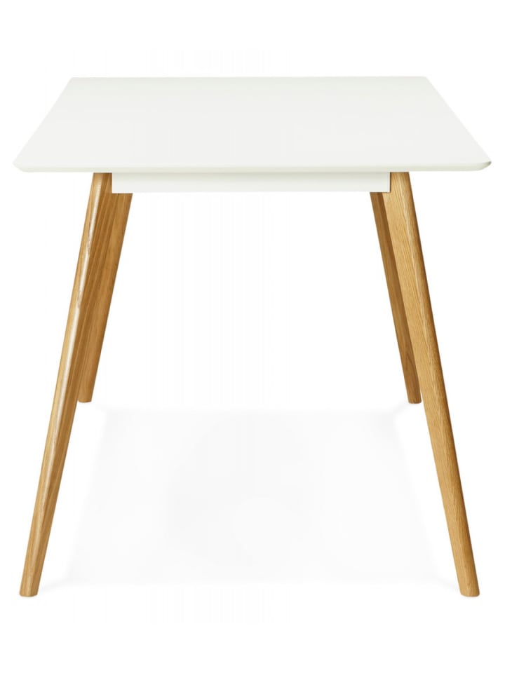 KADIMA DESIGN Esstisch Skandinavisch Weiß MDF Holz | Skandinavischer Stil in Weiß günstig kaufen 160 x 90 x 75 cm