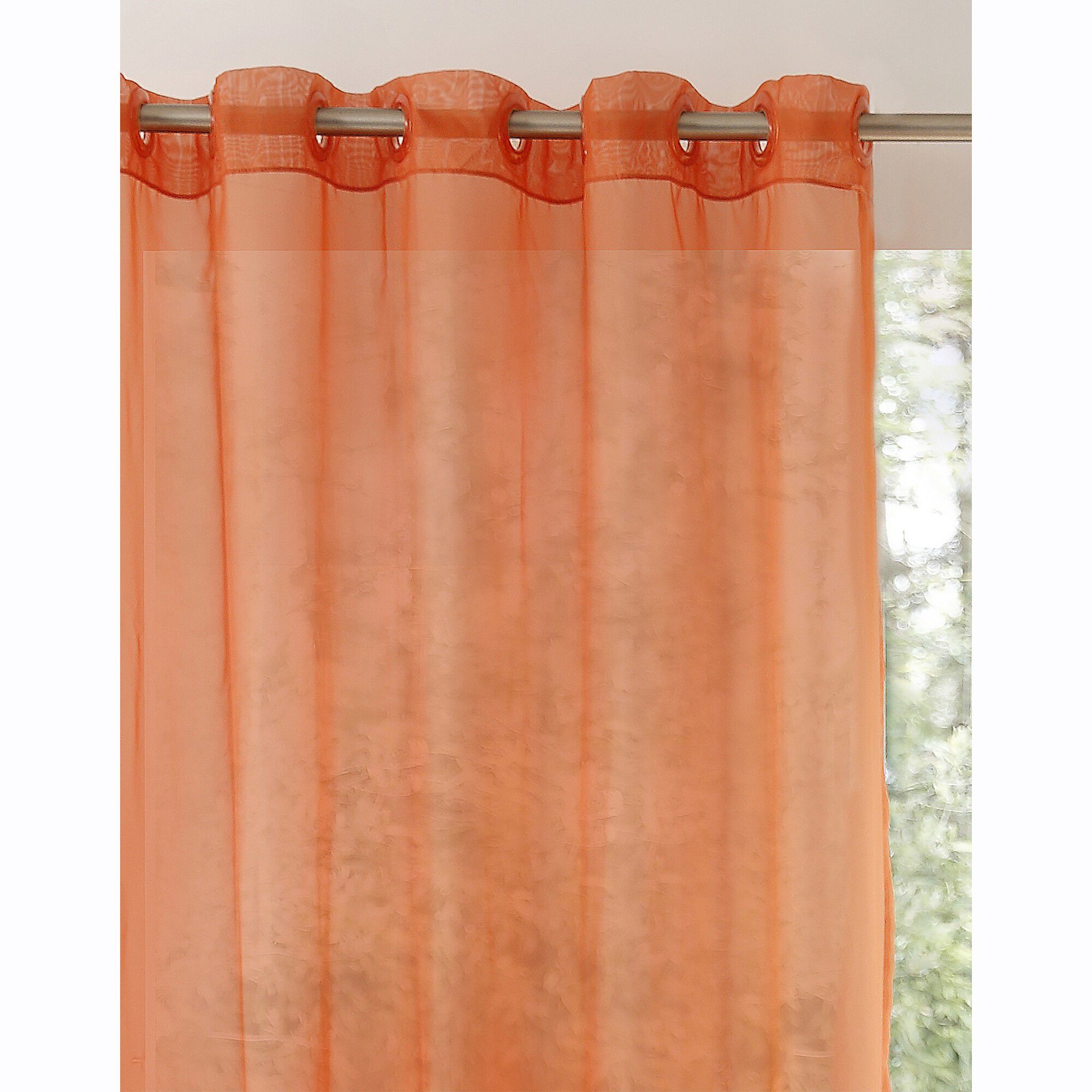 Panneau voile uni finition œillets