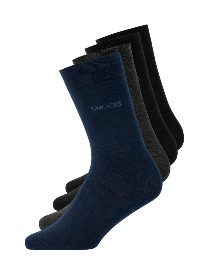 SNOCKS Business Socken aus Bio-Baumwolle 4 Paar in Mix günstig kaufen