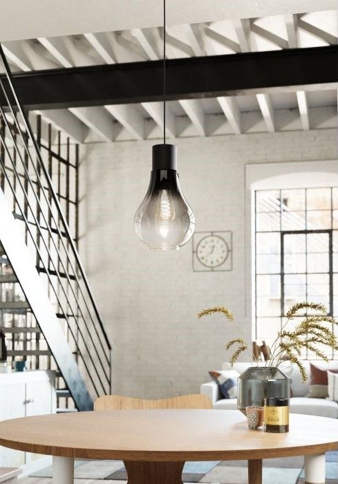 Roomio 1-flg Pendelleuchte No. 9802 Schwarz Grau