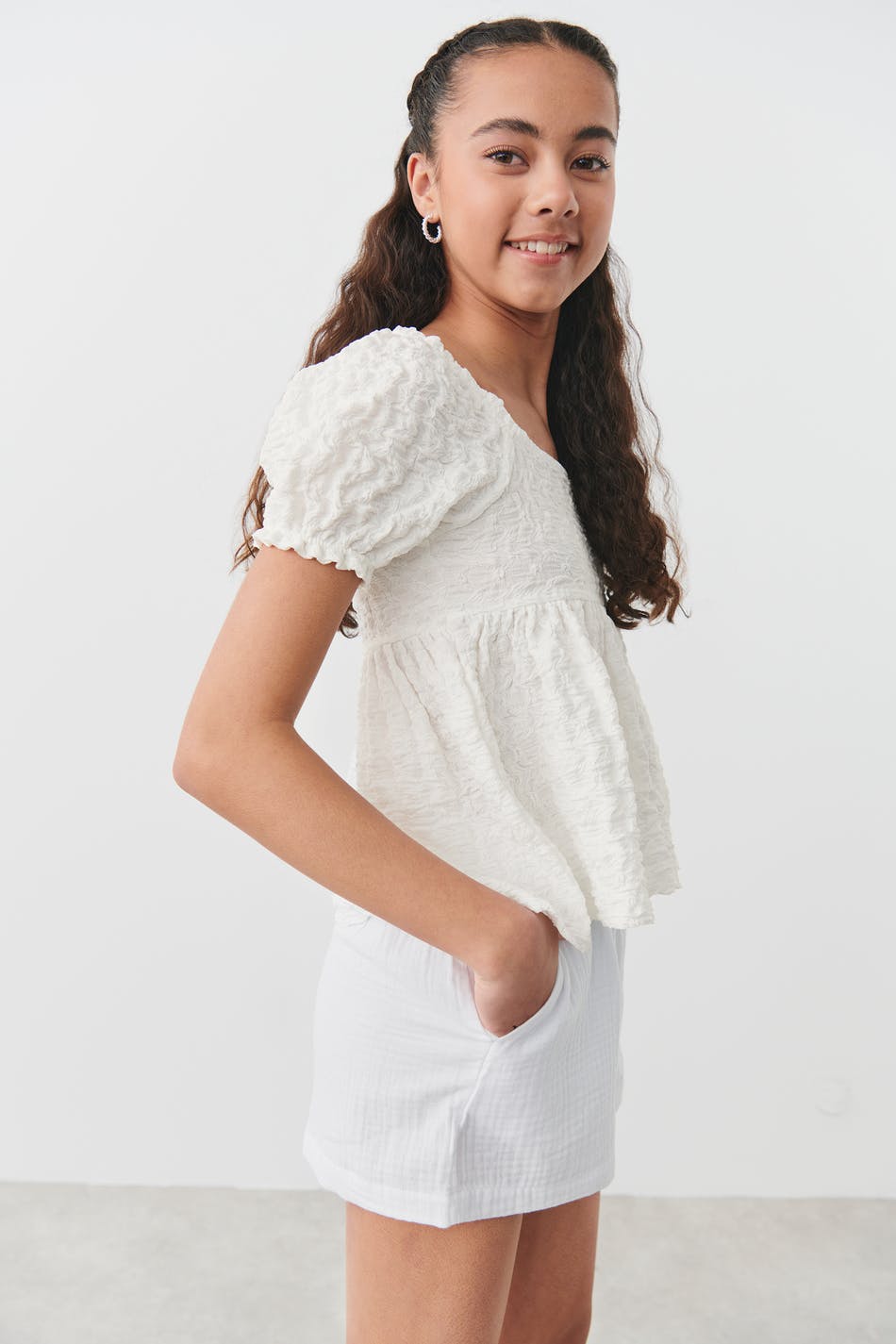 Y bubble blouse