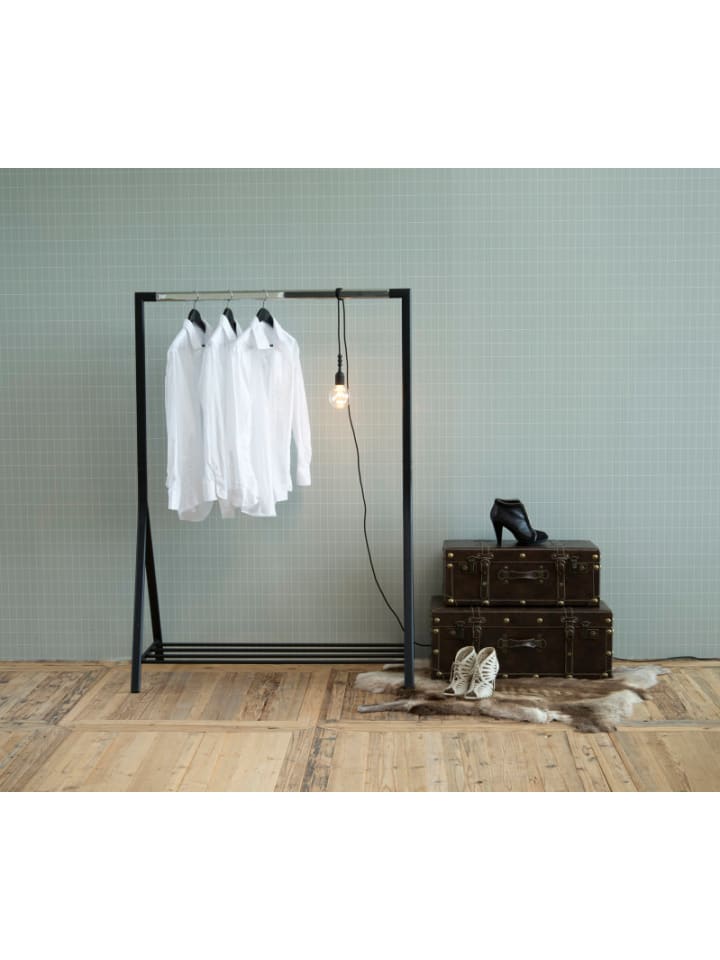ebuy24 Garderobenständer Bowie Schwarz 117 x 59 cm günstig kaufen onesize