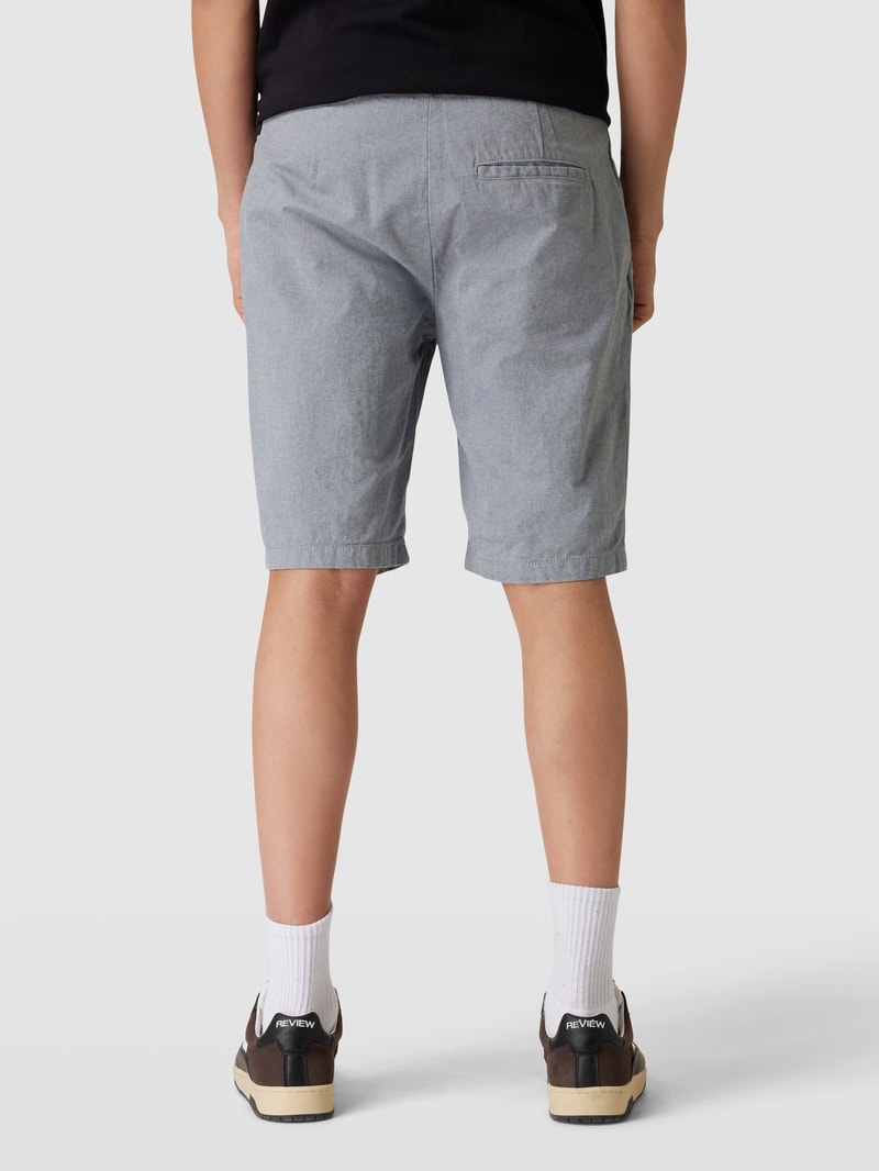 Regular Fit Bermudas mit Tunnelzug Modell 'yarn' in mittelgrau