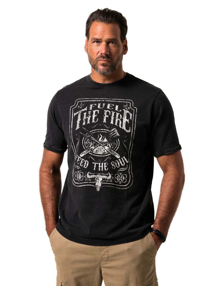 JP1880 Kurzarm T-Shirt in schwarz günstig kaufen