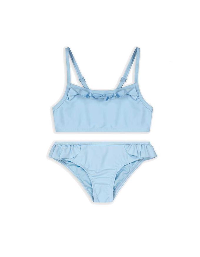 Set aus Bikinitop und Bikinislip - Volants