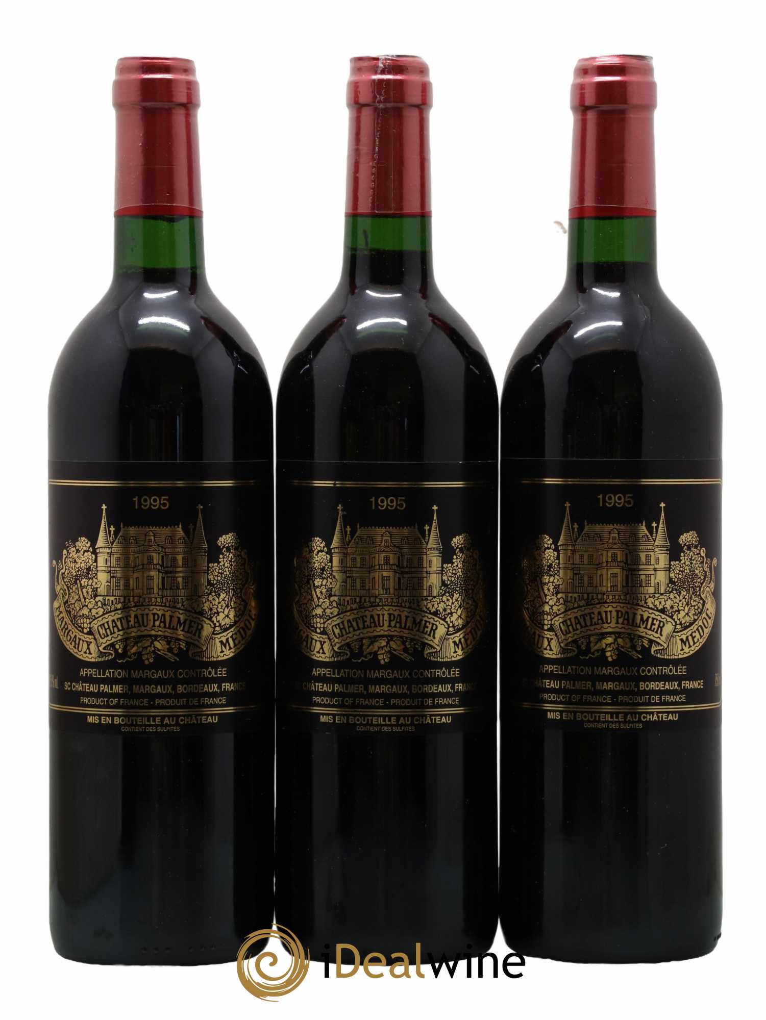 Château Palmer 3ème Grand Cru Classé  1995 - Lot de 3 Bouteilles