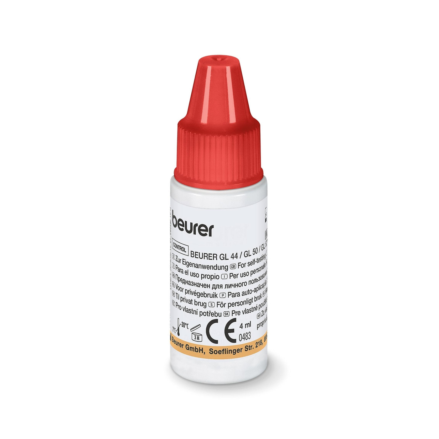 Beurer Kontrolllösung GL 44/50/55 evo LEVEL 3 + LEVEL 4-Kontrolllösung LEVEL 3 + LEVEL 4 für die Blutzuckermessgeräte GL 44/50/55 evo