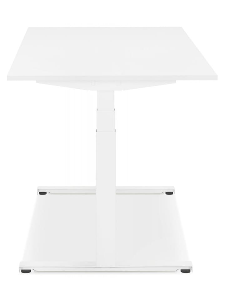 KADIMA DESIGN Elektrischer Sitz-Steh-Schreibtisch aus Holz Metall | Modern Weiß in Weiß günstig kaufen
