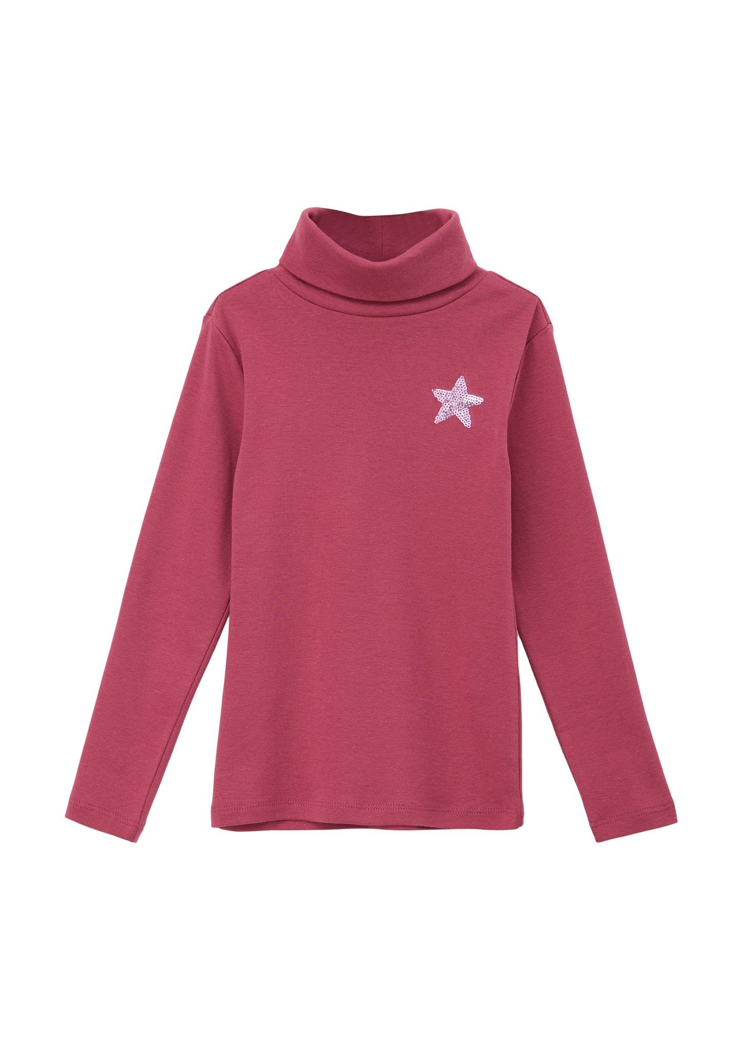 s.Oliver Junior Longsleeve mit Rippstruktur und Pailletten
