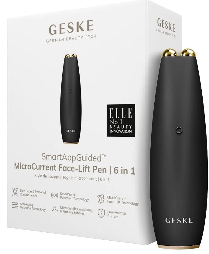 Συσκευή λίφτινγκ προσώπου Geske MicroCurrent 6 σε 1 με μικρορεύματα, γκρι