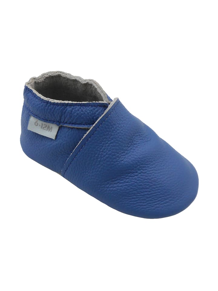 Yalion Baby Leder-Krabbelschuhe in Blau günstig kaufen