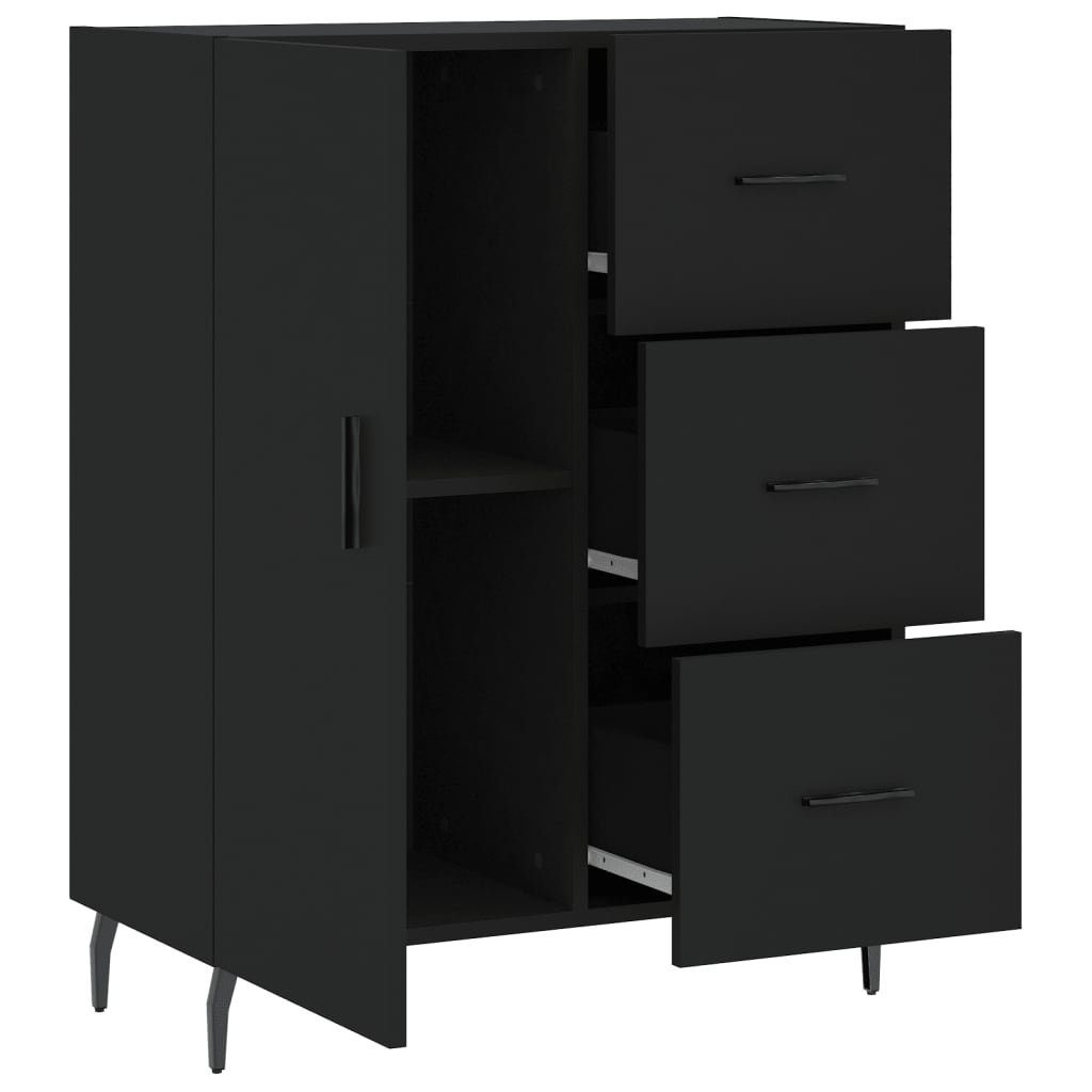 vidaXL Sideboard Sideboard Schwarz 69,5x34x90 cm Holzwerkstoff (1 St)