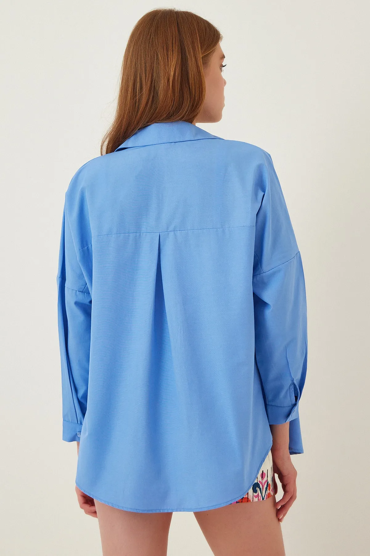 Happiness İstanbul  Hemd - Blau - Oversized