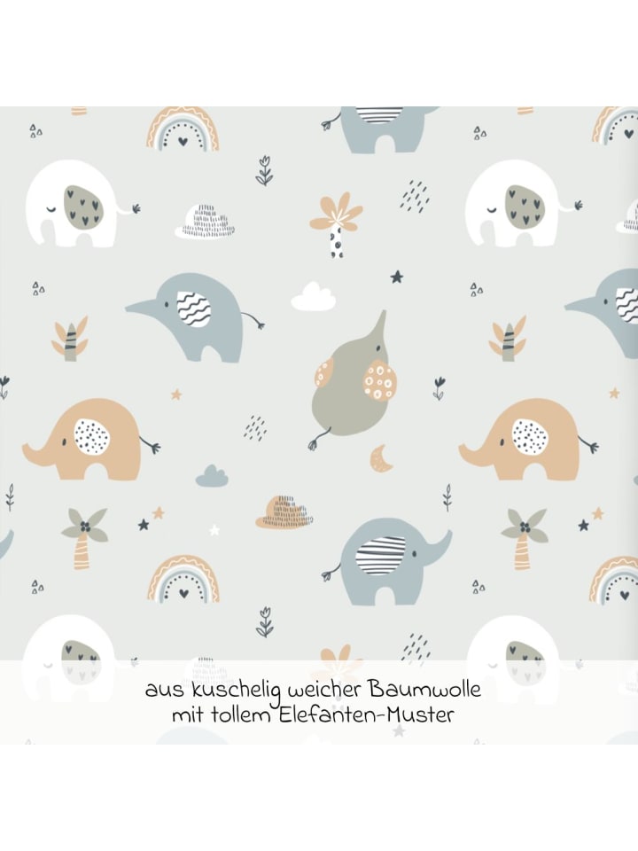 Baby Best® Bettwäsche Flanell 100 x 135 cm - Elepha in gruen,bunt günstig kaufen onesize