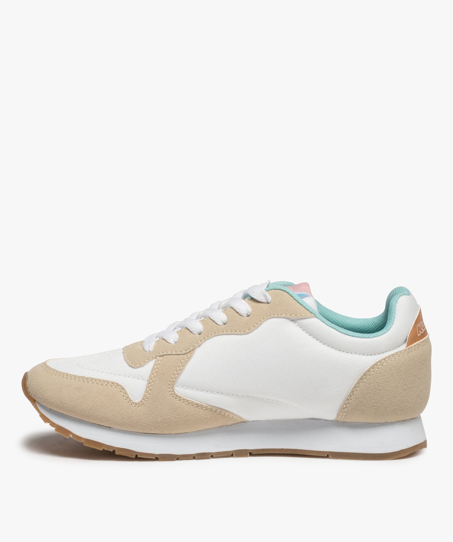 Baskets femme multi-matières – Kappa Electraw blanc | GEMO