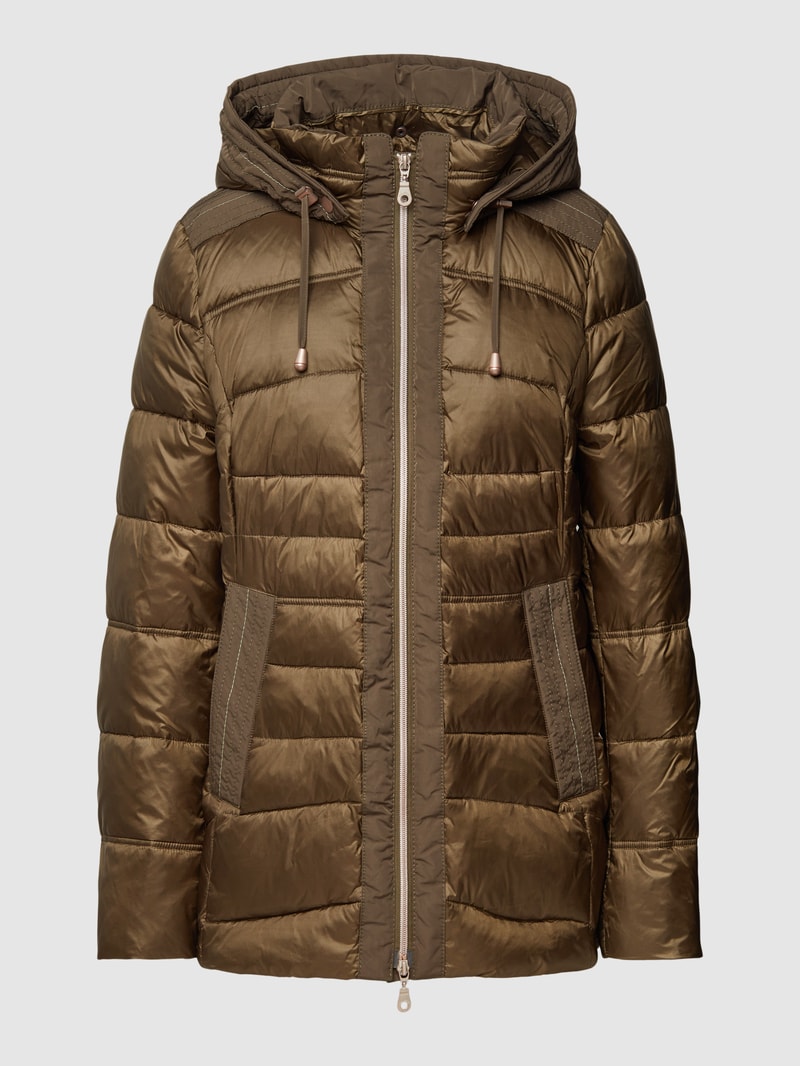 Jacke mit herausnehmbarer Kapuze in olivgrün