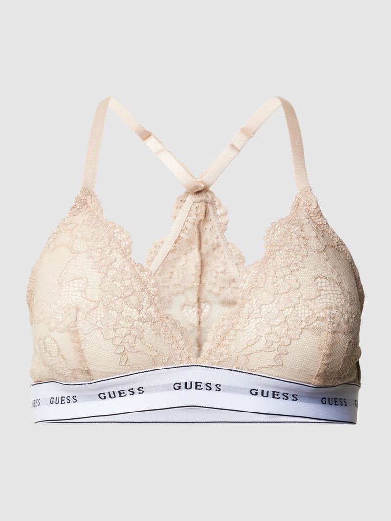 Triangel-BH mit Spitzenbesatz in beige