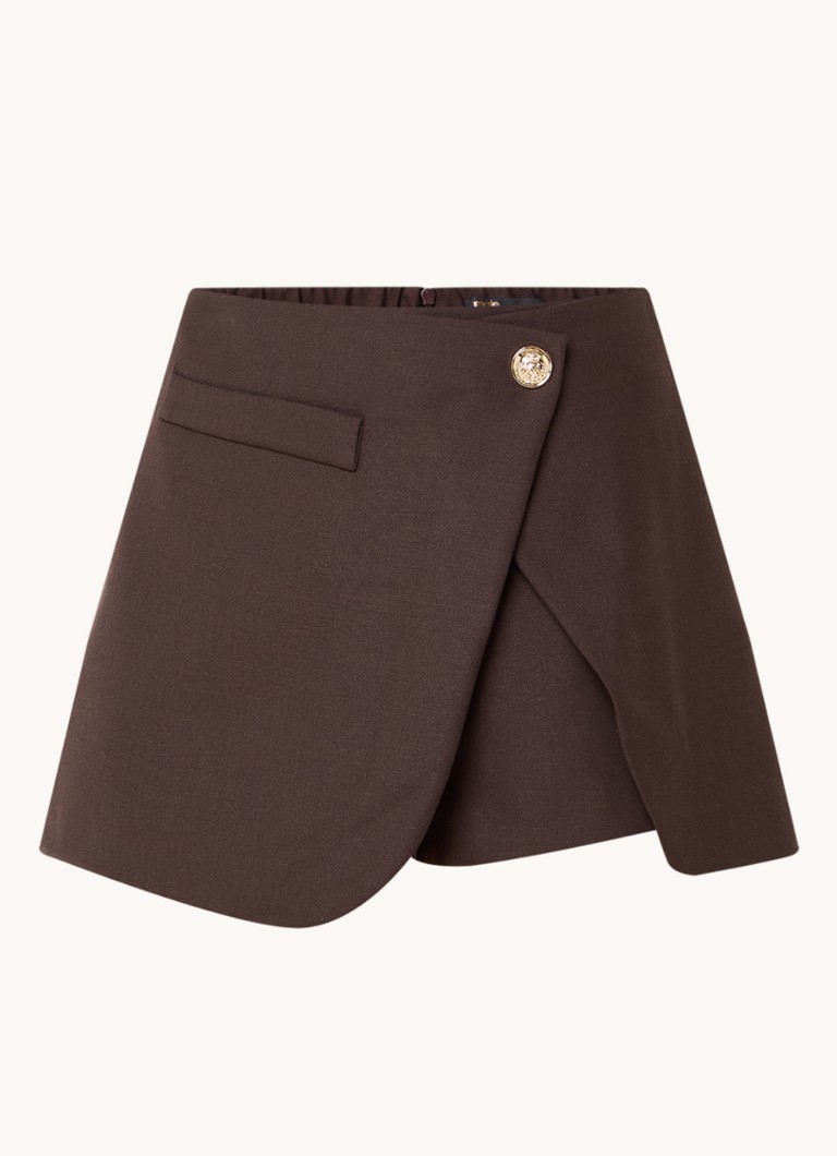 Rochie mini Maje din amestec de lână cu închidere încrucișată