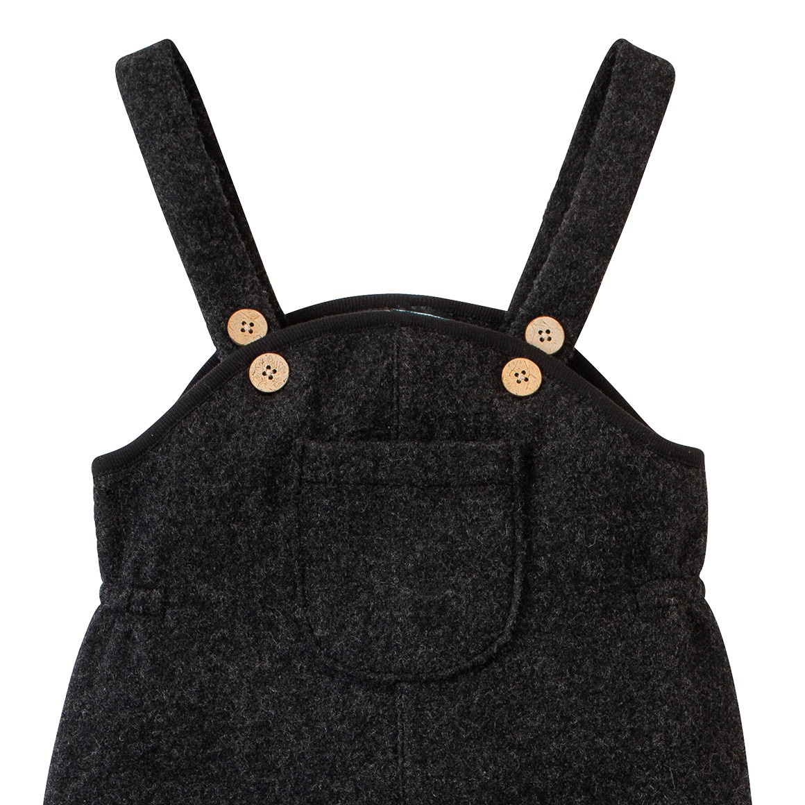 Baby Wollwalk-Latzhose mit Umschlagbündchen