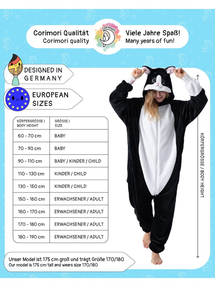 Corimori Katzen-Kostüm Fasching Katze in Schwarz günstig kaufen