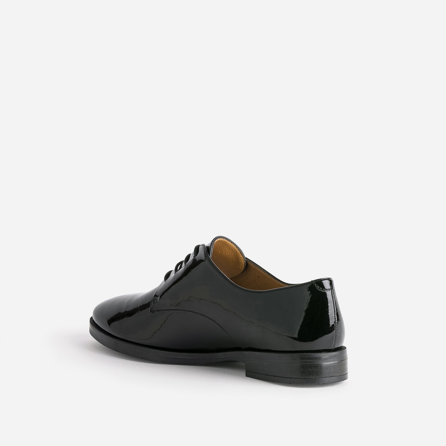 Derby ERAM FLEX noir en cuir verni
