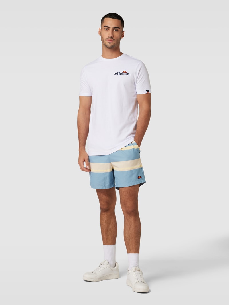 Shorts mit Streifenmuster in beige