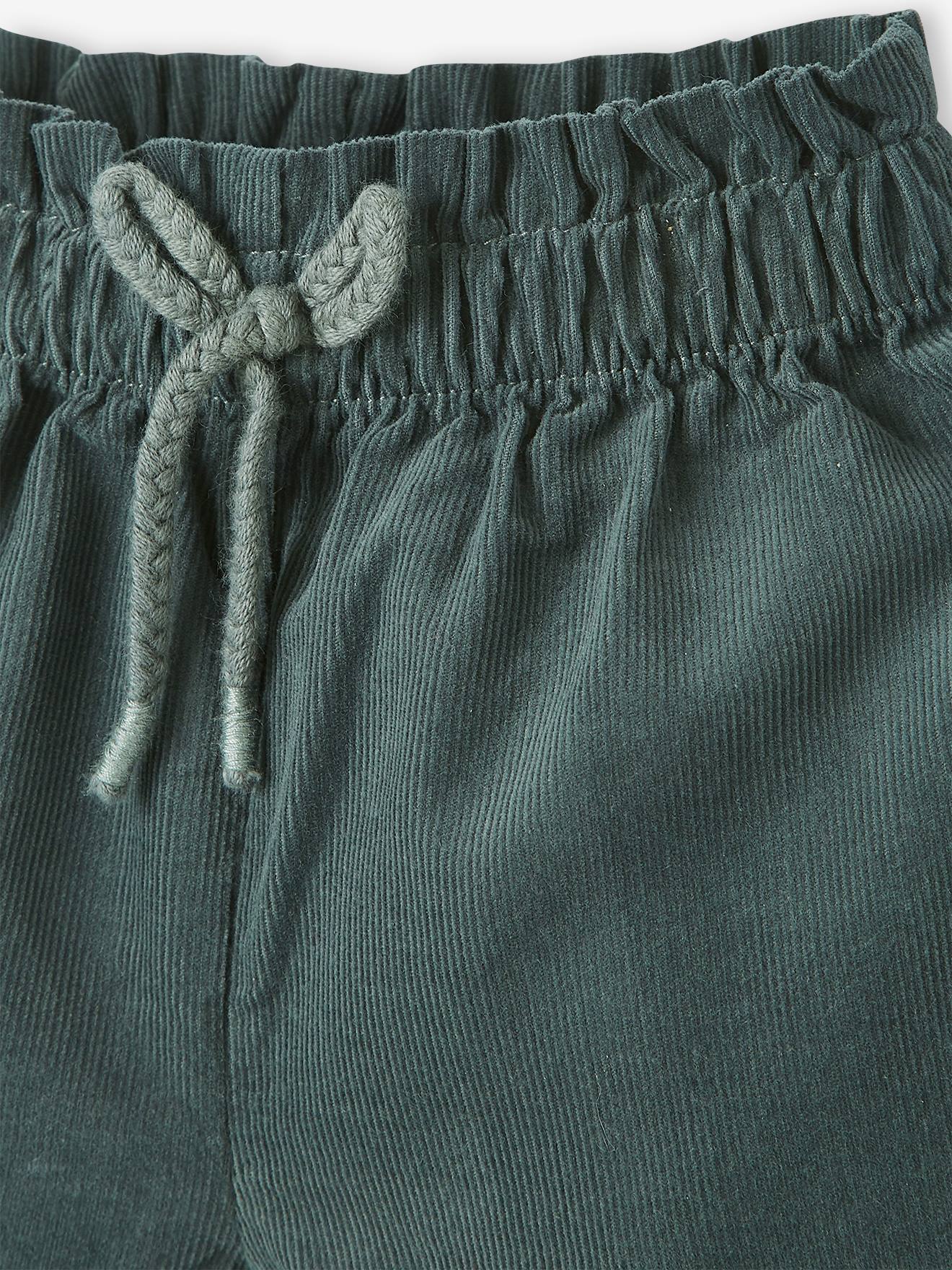 Ensemble 3 pièces bébé fille tee-shirt, short velours et bandeau écru