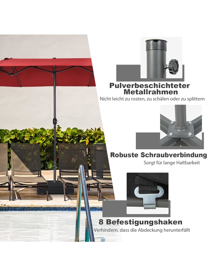 COSTWAY Sonnenschirmständer mit Sandsäcken in Schwarz günstig kaufen onesize