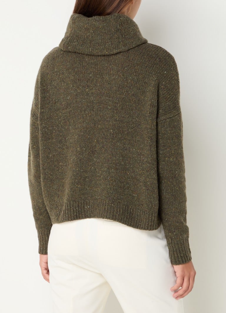 Pulover Ralph Lauren tricotat cu cabluri din amestec de alpaca și lână