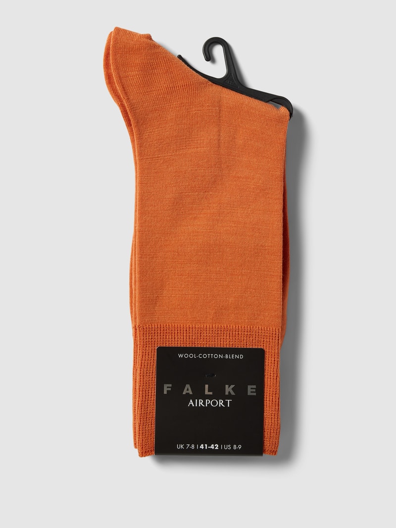Socken mit elastischem Rippenbündchen Modell 'AIRPORT' in terrakotta