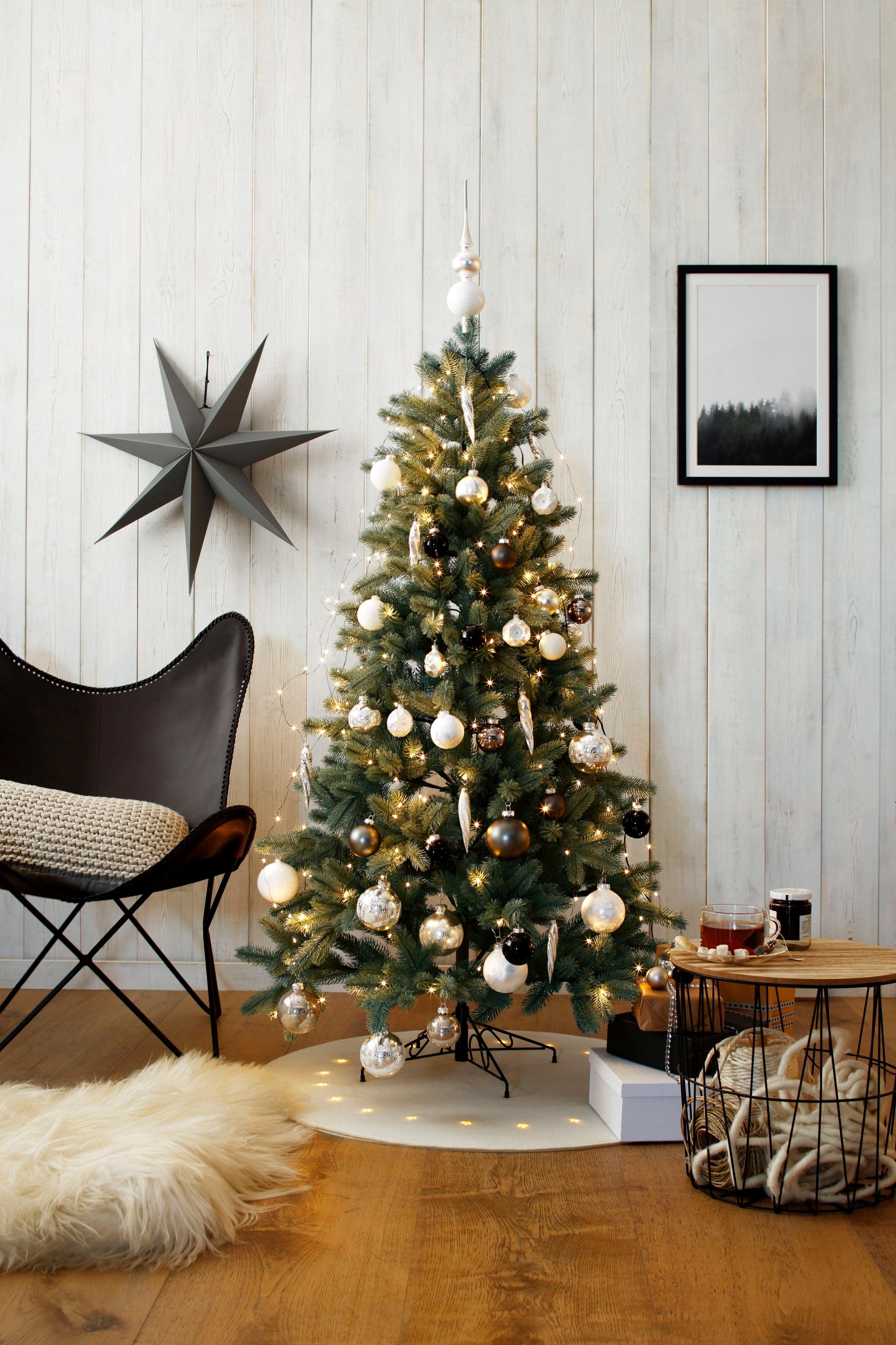 Thüringer Glasdesign Christbaumschmuck Eisprinzessin, Weihnachtsdeko, Christbaumschmuck (4-tlg)
