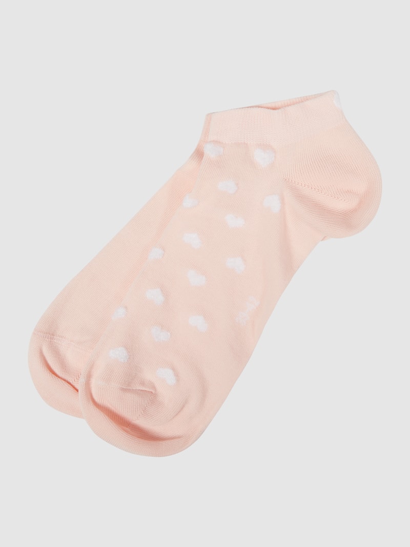 Sneakersocken mit Allover-Muster im 2er-Pack Modell 'Valentine' in altrosa