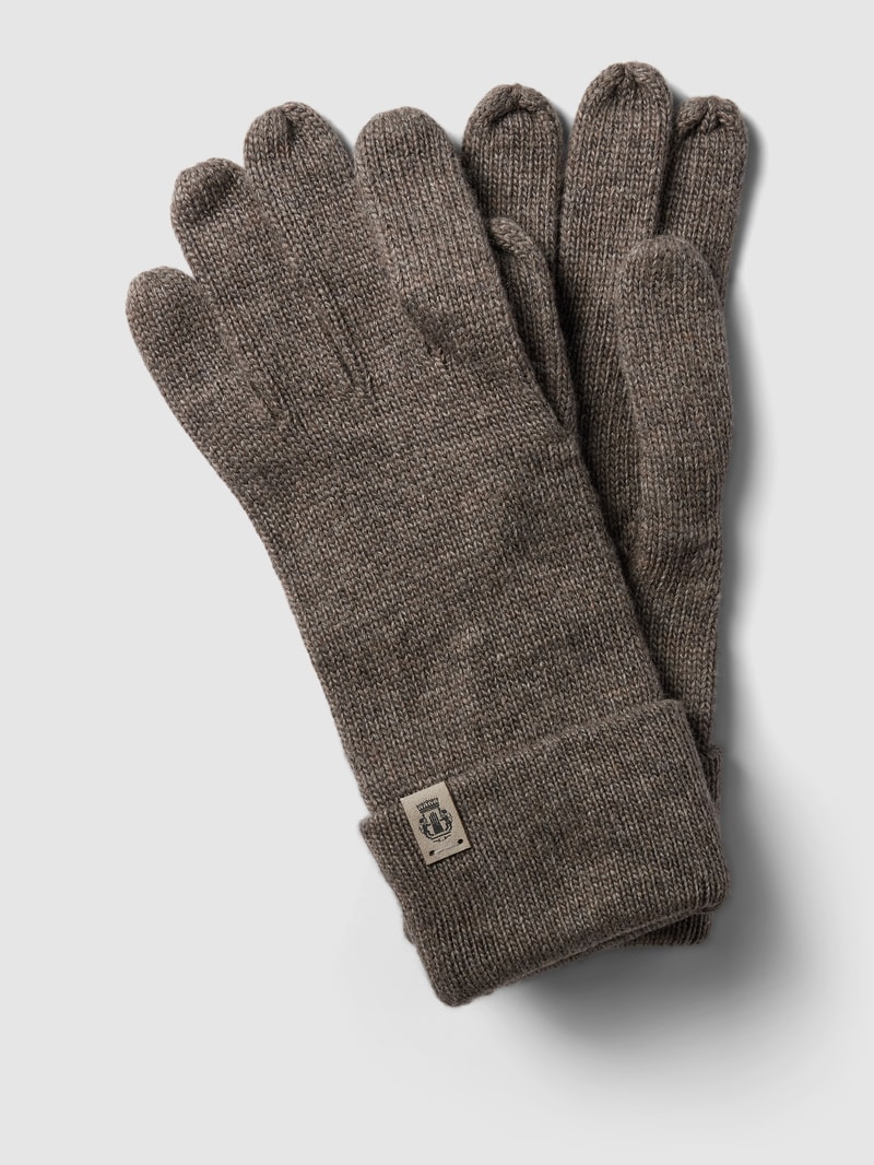 Handschuhe mit Label-Detail in taupe